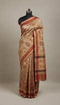 Cotton Saree With Earthy Motifs